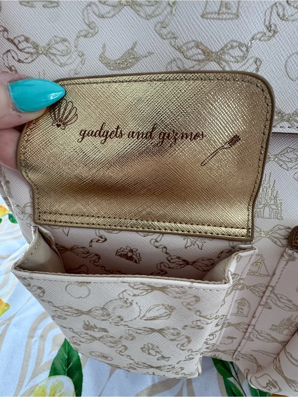 Bath & Body Works Cream & Gold Disney Princess Backpack Tote